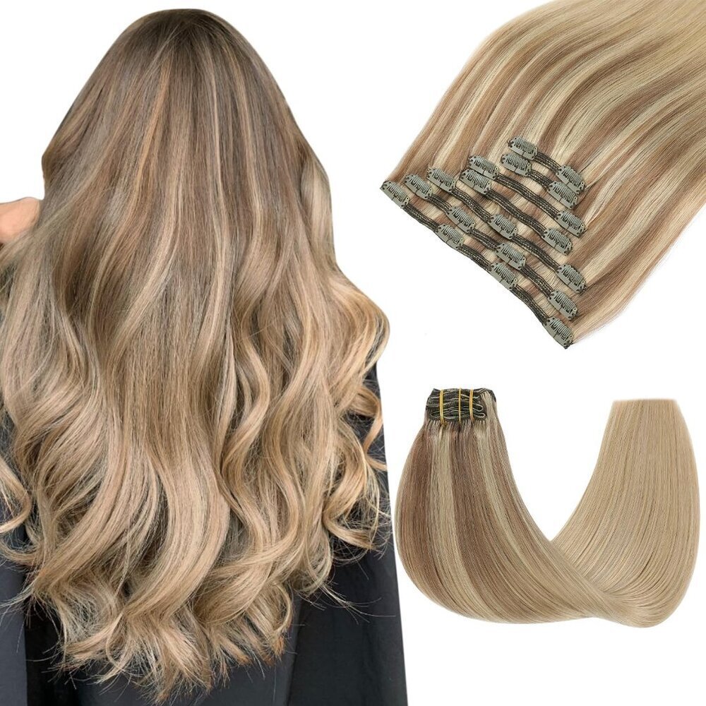 Human Hair Clip In Extensions 18 Inch 7pcs Remy Straight Thick Layered
